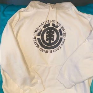 Elemental hooded sweatshirt cream color